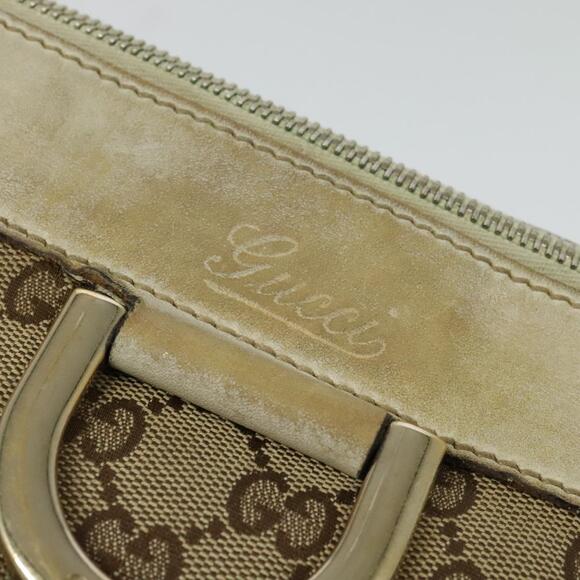 GUCCI GG Canvas Abbey Shoulder Bag Beige Gold - Picture 14 of 16